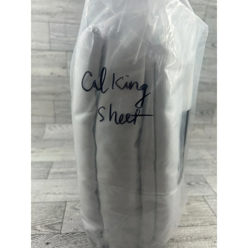 CGK Linens California King 4 Piece Sheet Set White Microfiber Deep Pocket New